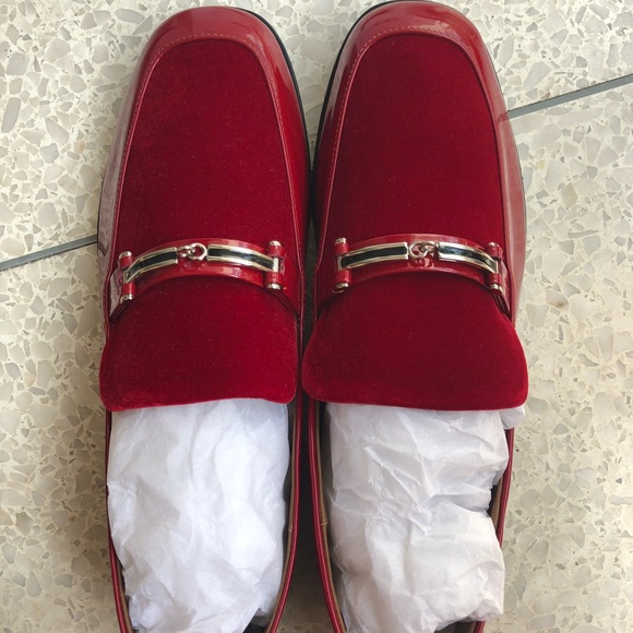 Newbark Melanie w/ Hardware in Red Suede - Picture 6 of 7